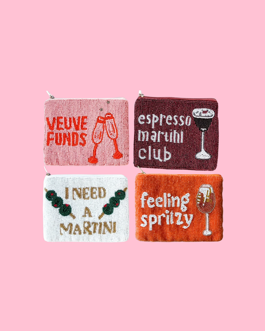 Feeling Spritzy XL Beaded Coin Purse