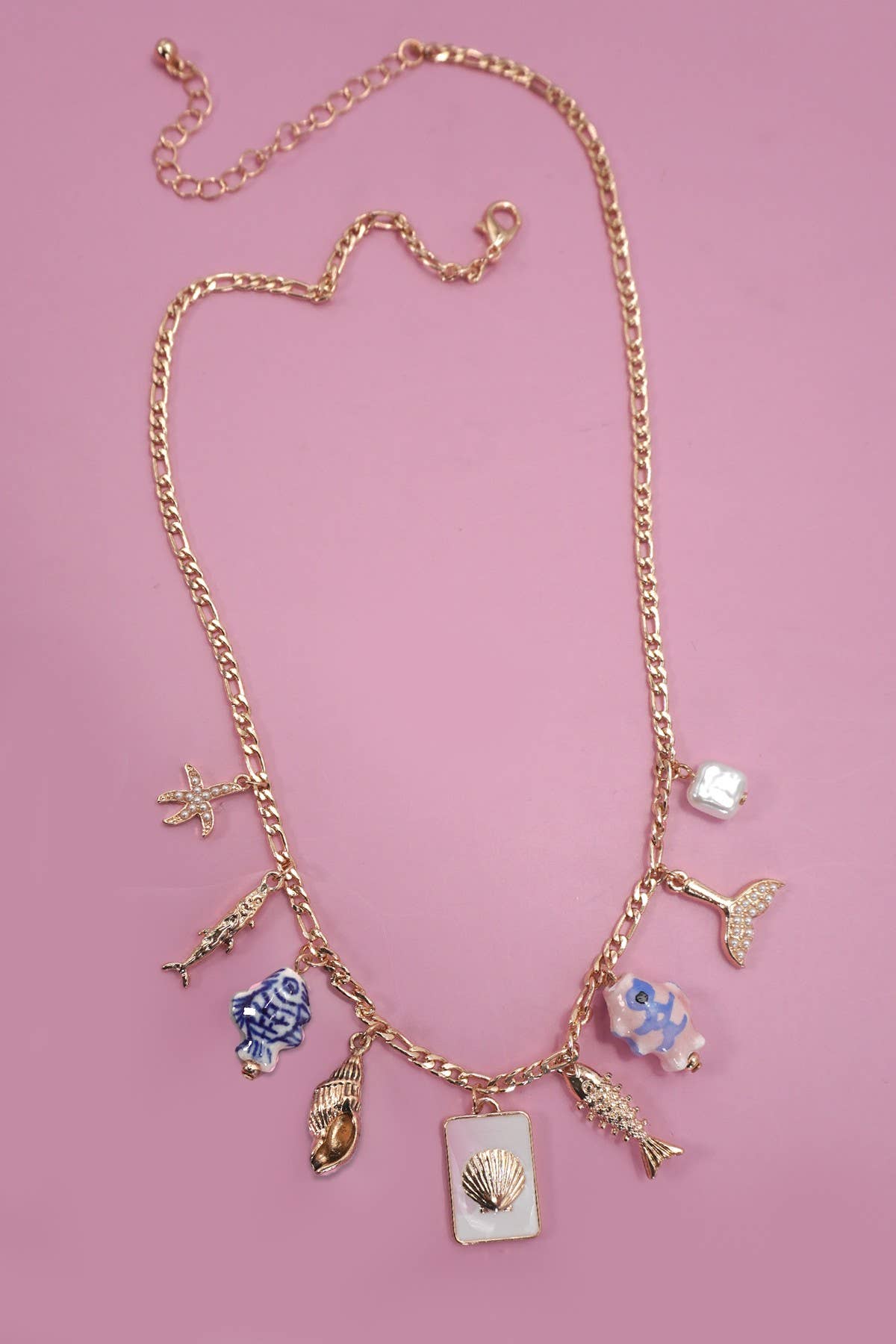 CHARM NECKLACE-OCEAN INSPIRED PORCELAIN FISH | 80N92143