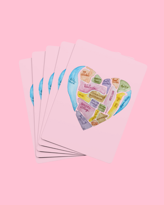 Charleston Heart Playing Cards