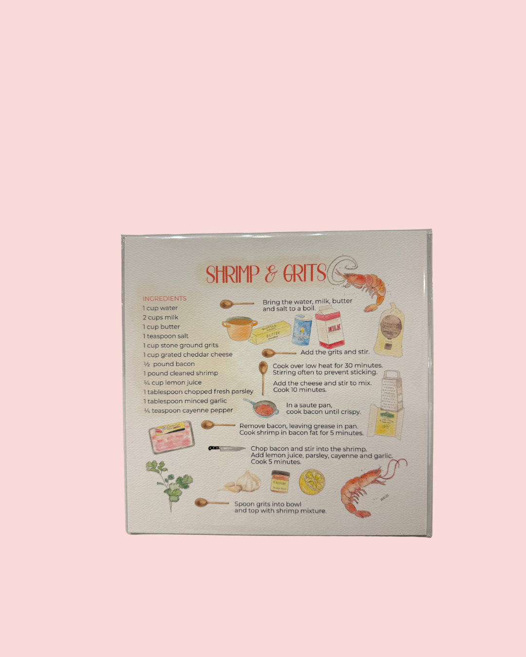 Recipe Art Print - 8x8