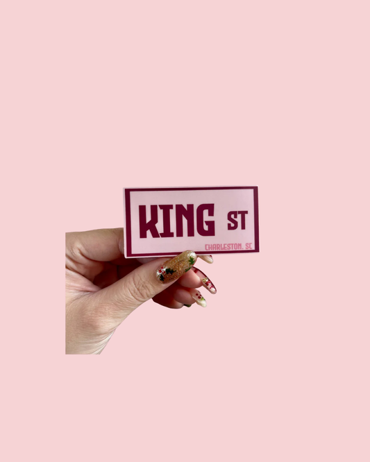 King Street Sign Charleston South Carolina Vinyl Sticker
