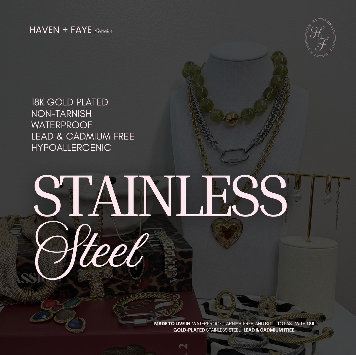 The Colette Pearl Drop Necklace | 18k Gold Plated Waterproof