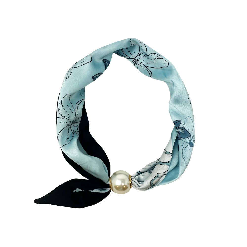 Collar Scarf Necklace with Pearl