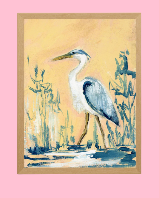 Edwin, a Blue Heron Vertical Print 12x16
