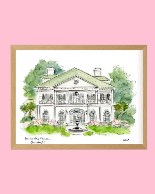 Charleston, South Carolina - Lowndes Grove Plantation. Art Print