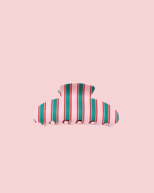 Colorful Vertical Stripe Pattern Hair Claw Clip