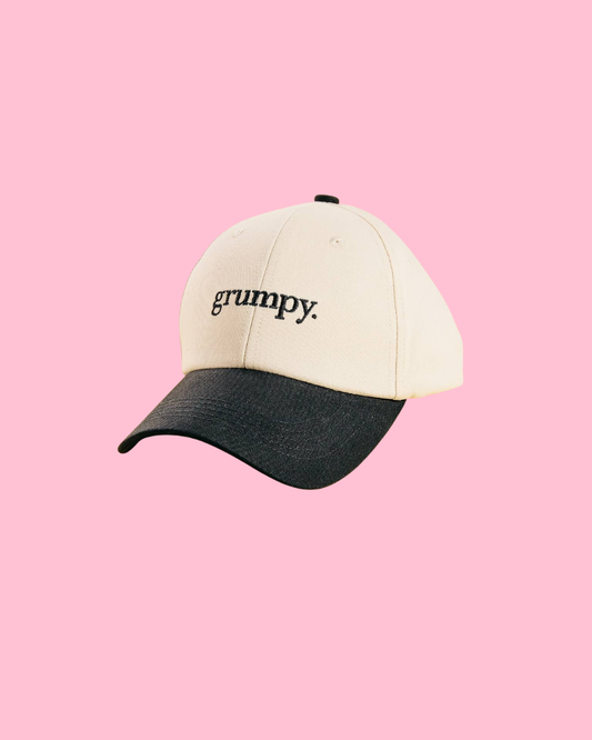 Two Tone Grumpy Embroidered Cap