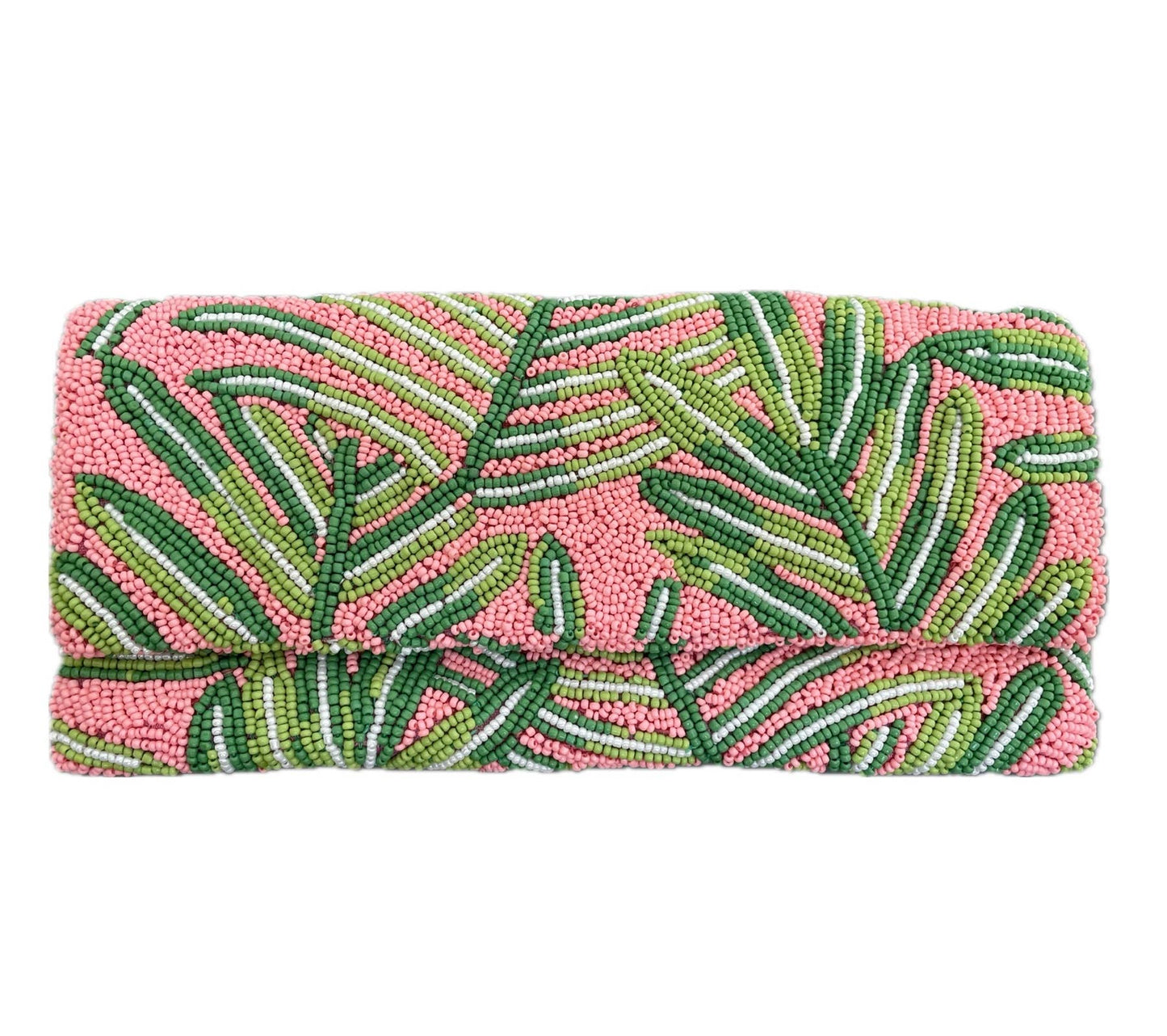 Palm Leaf Beaded Bag