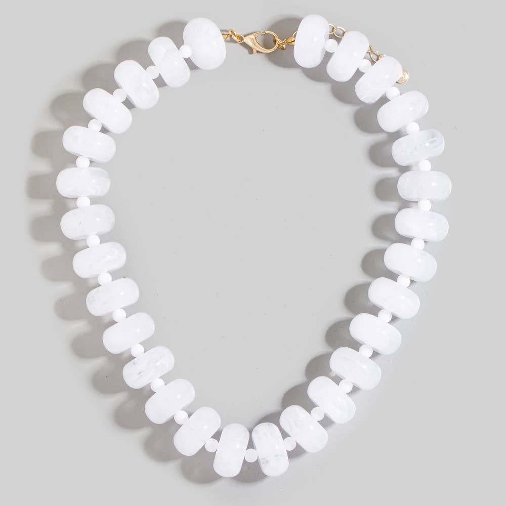 Bulky Acrylic Bead Link Necklace Set