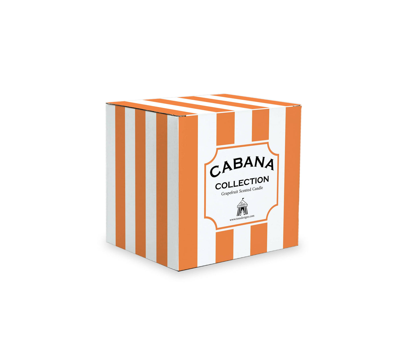 Travel Candle - Cabana Orange & White Stripe