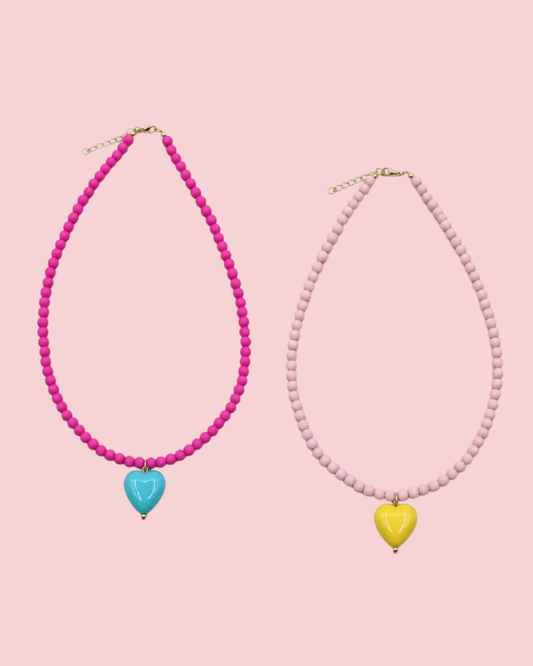 Candy Color Acrylic Beaded Necklace