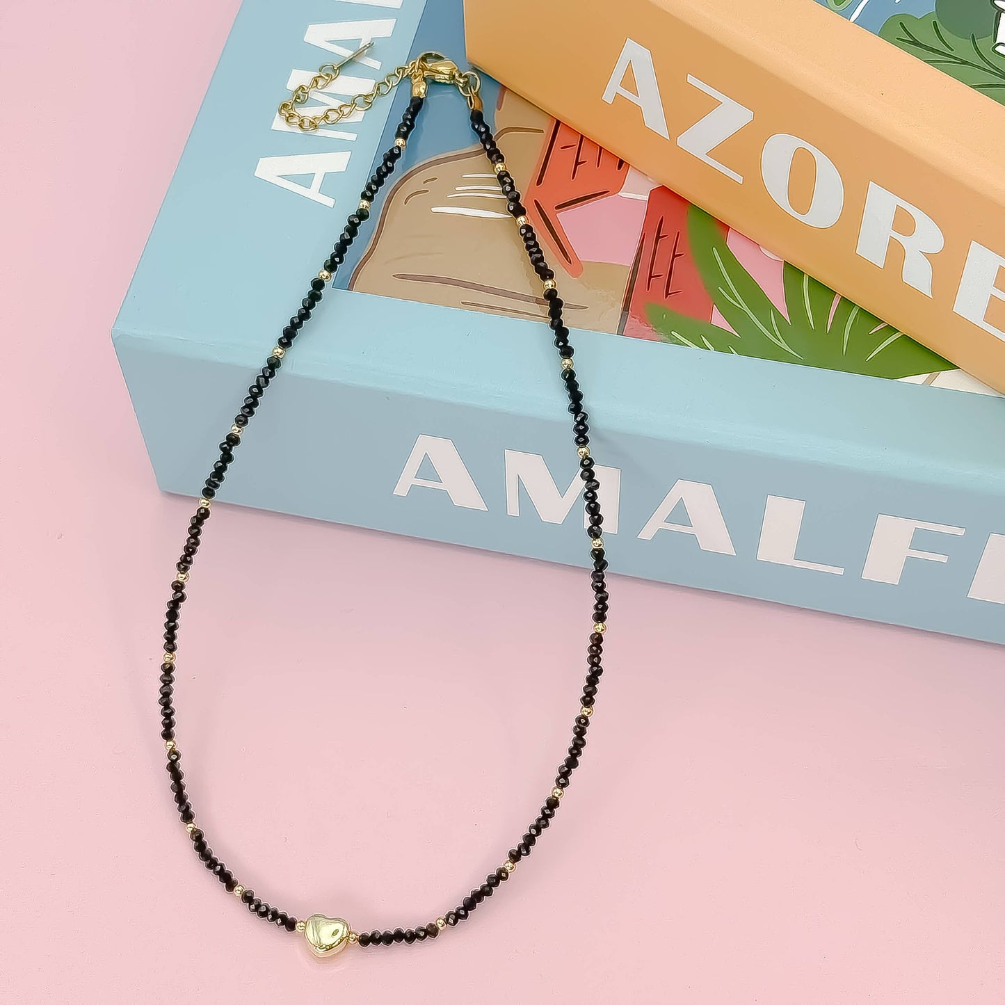 Tiny Gold Heartbeat Necklace