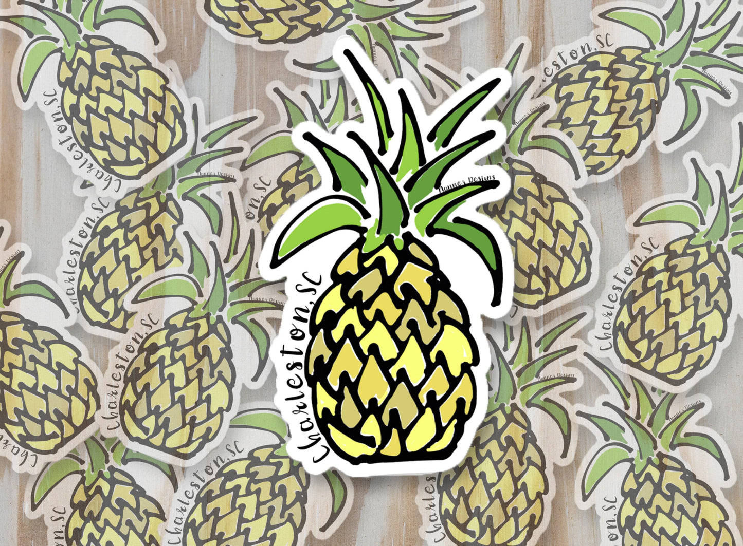 Pineapple Charleston, SC Sticker