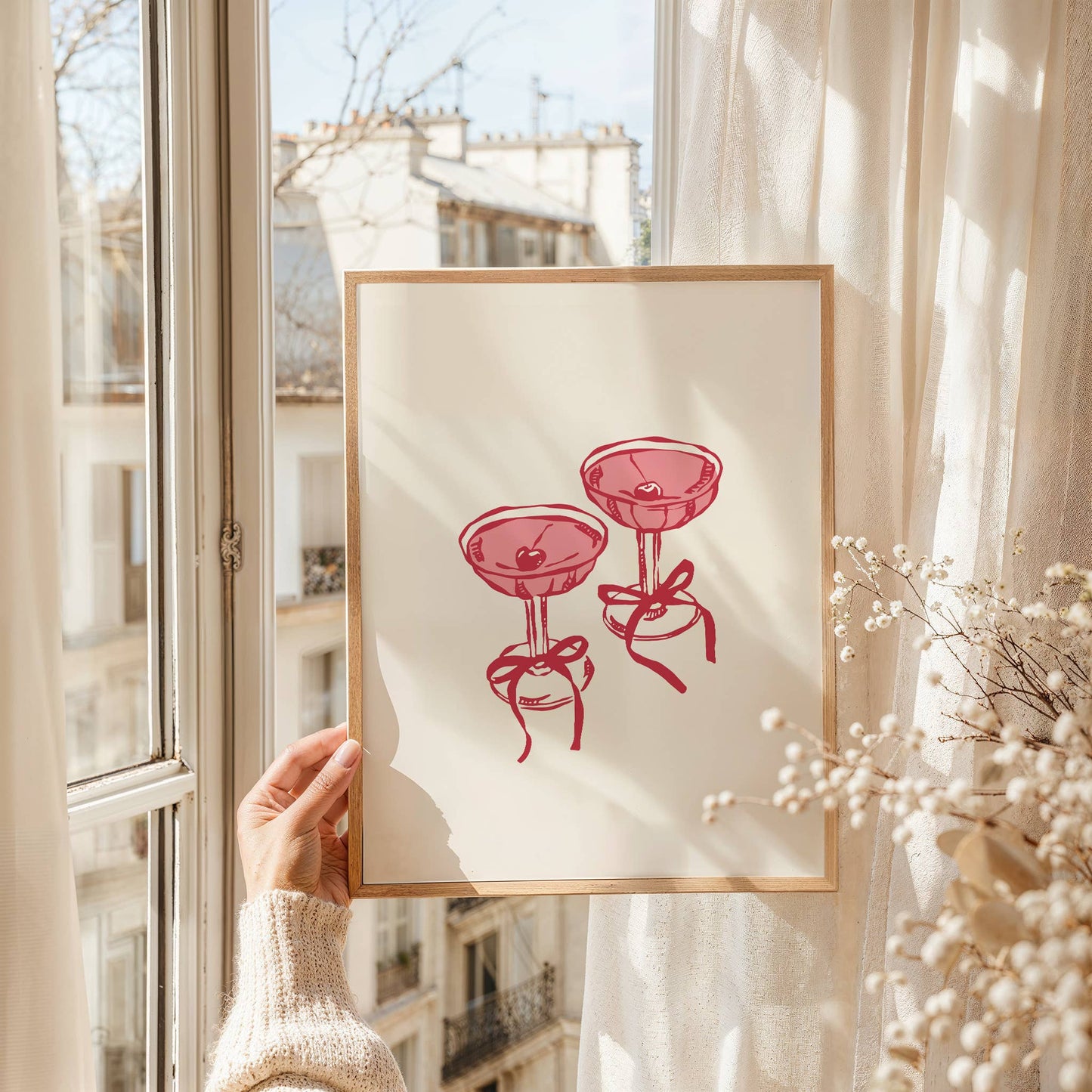 Coquette Cherry Cocktails Print
