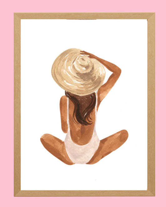 Beach Girl Art Print