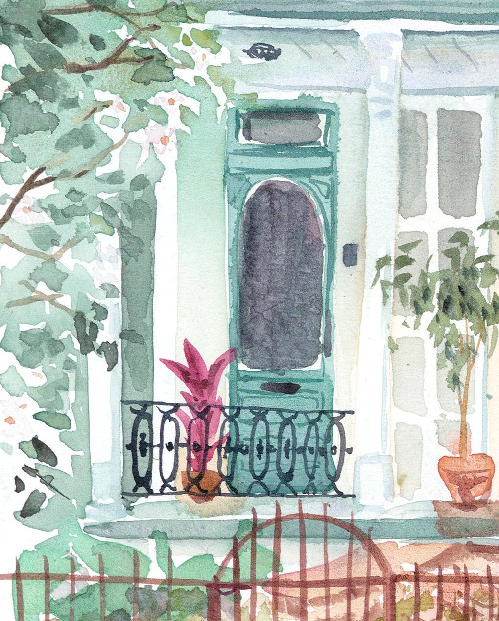 "Teal Tropics" Watercolor Fine Art Print