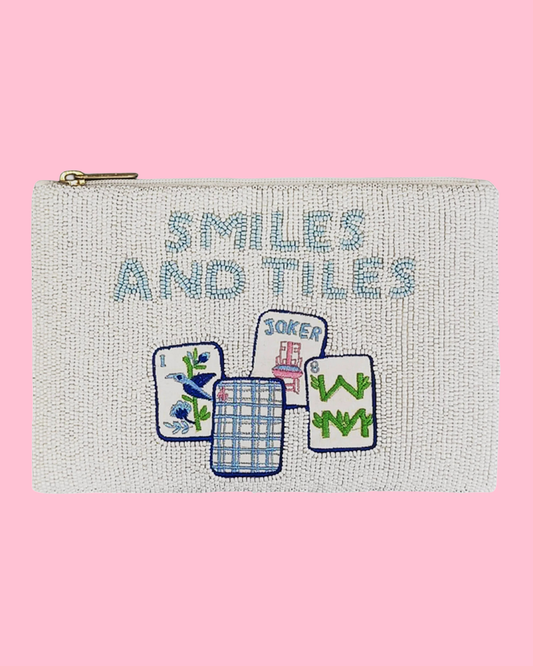 Smiles and Tiles Beaded Bag