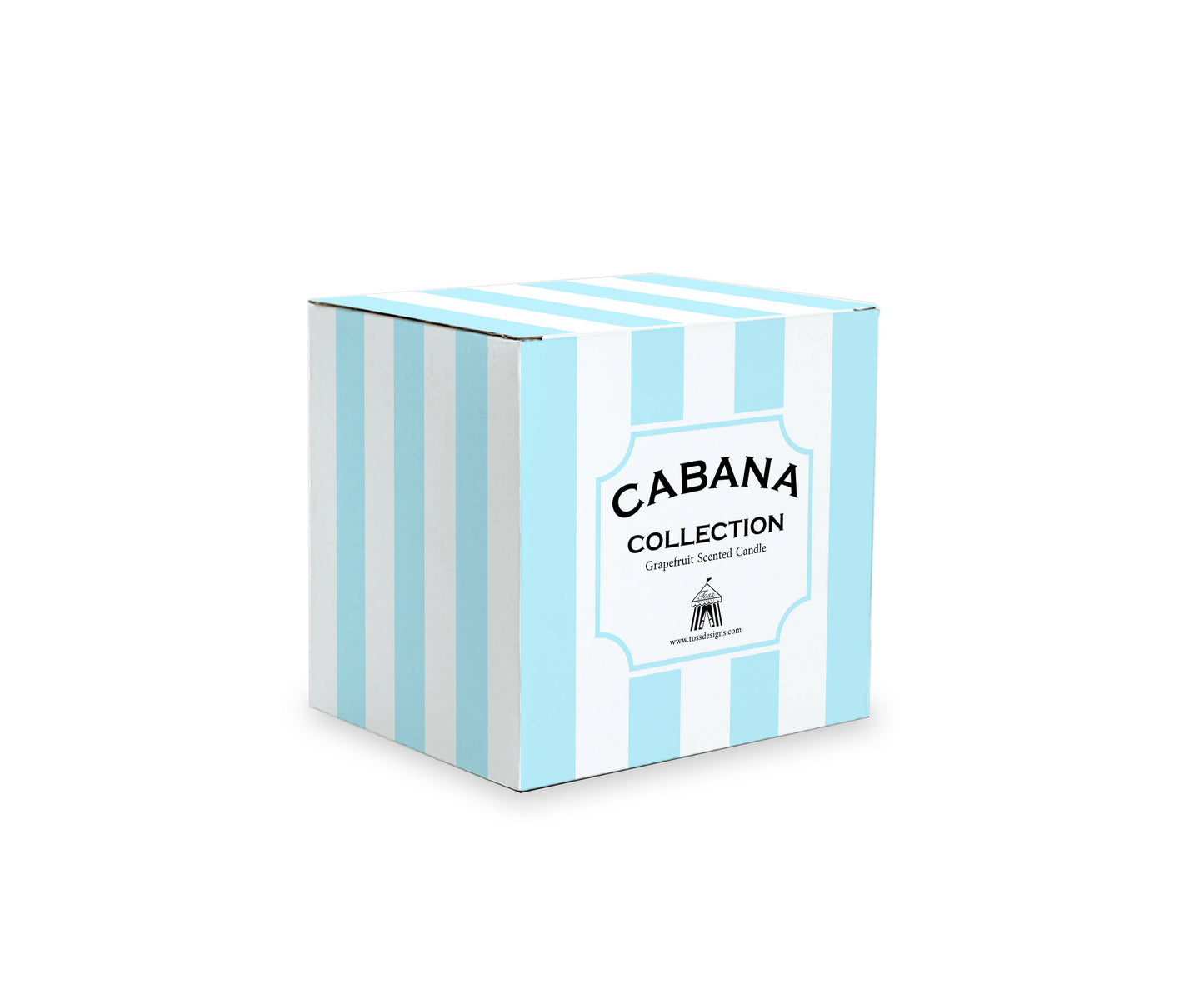 Travel Candle - Cabana Blue & White Stripe