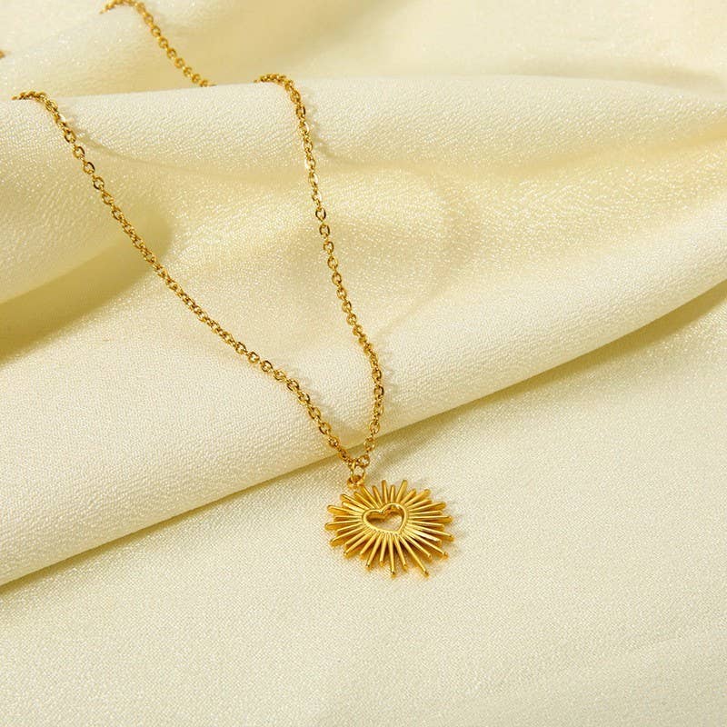 18K STAINLESS STEEL TARNISH FREE HEART NECKLACE