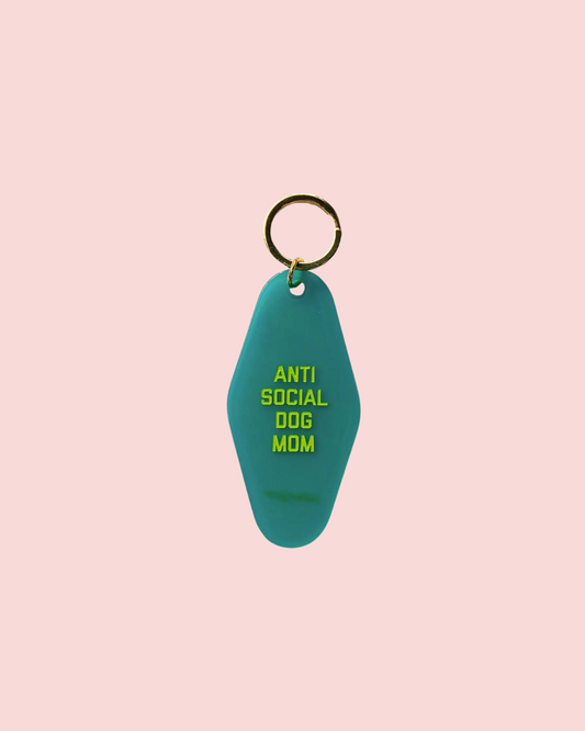 Anti Social Dog Mom Keychain
