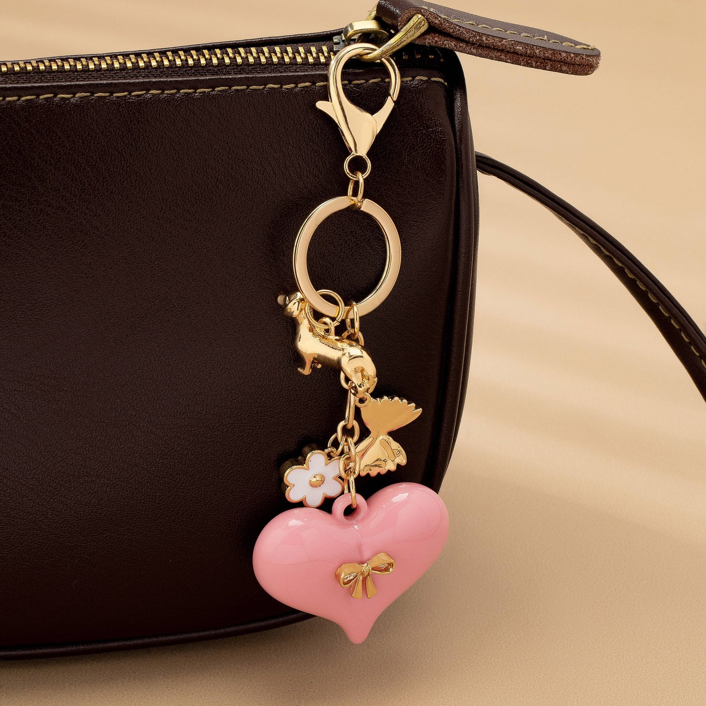 Heart & Dog Bag Charm