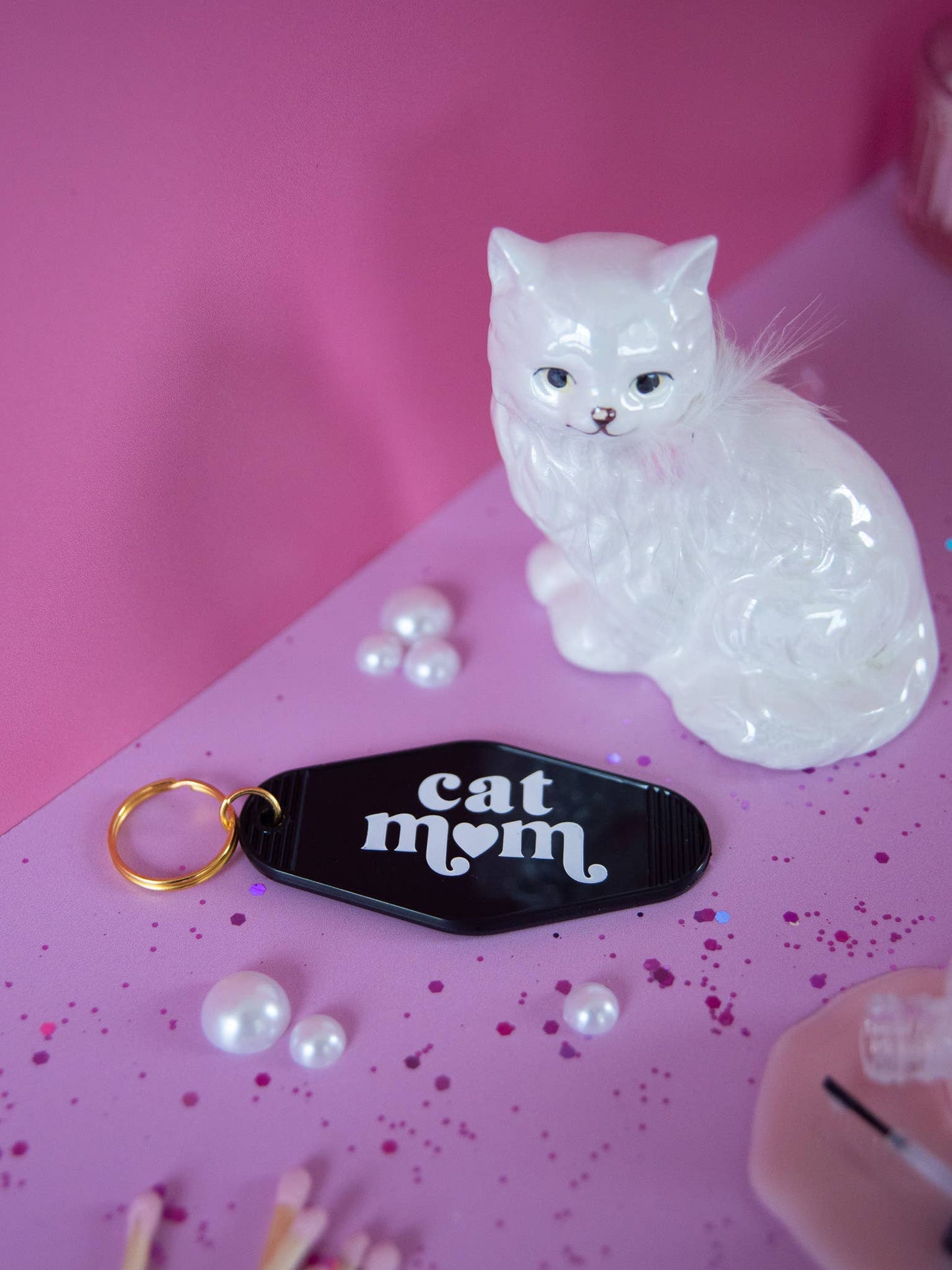 Cat Mom Keychain