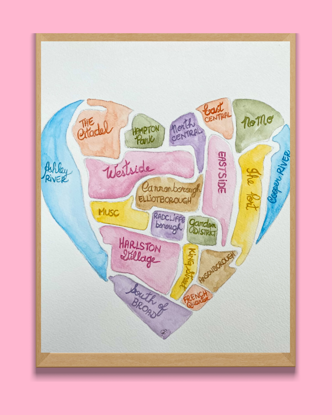 Charleston Heart Art Print