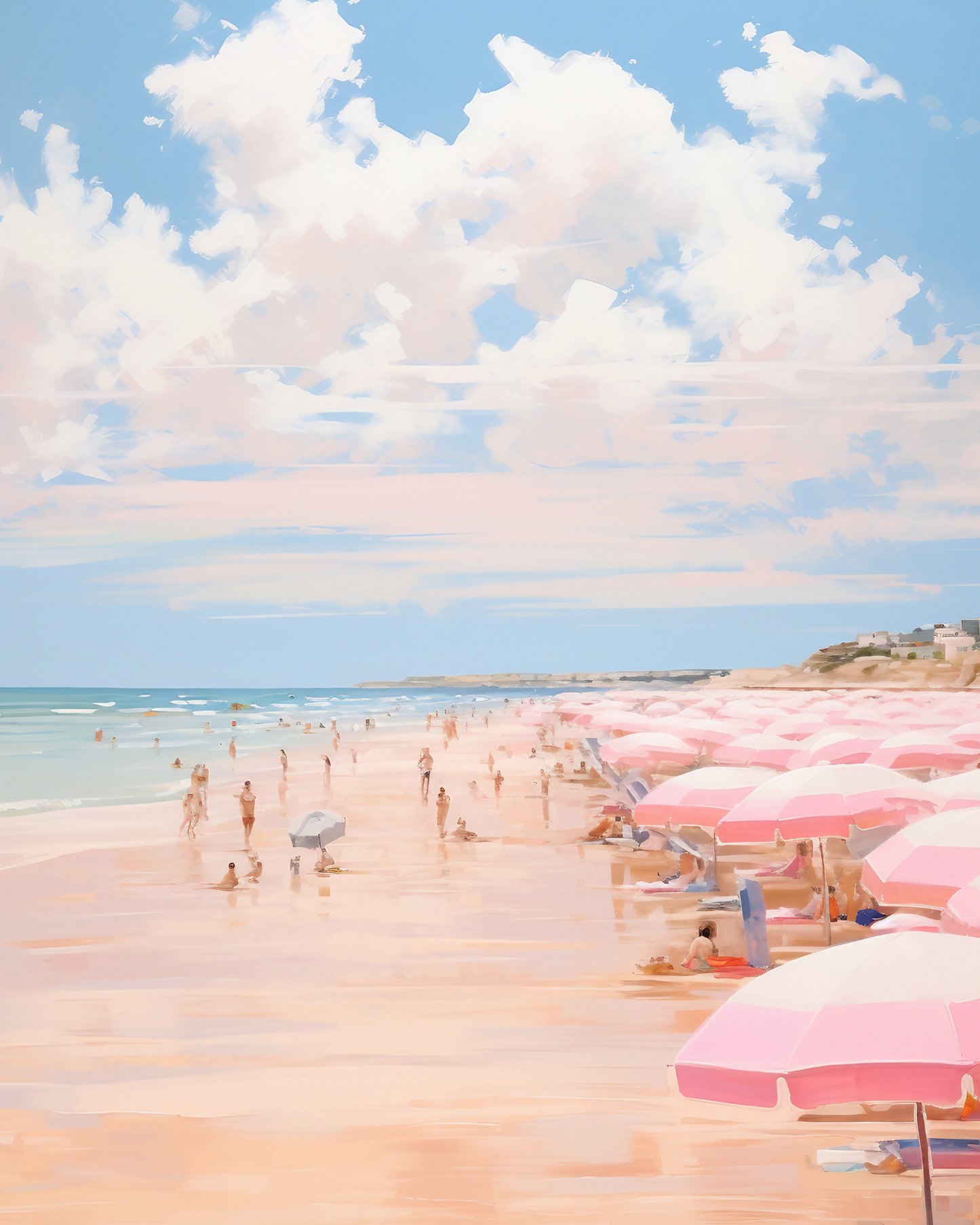 Pastel Beach Art Print