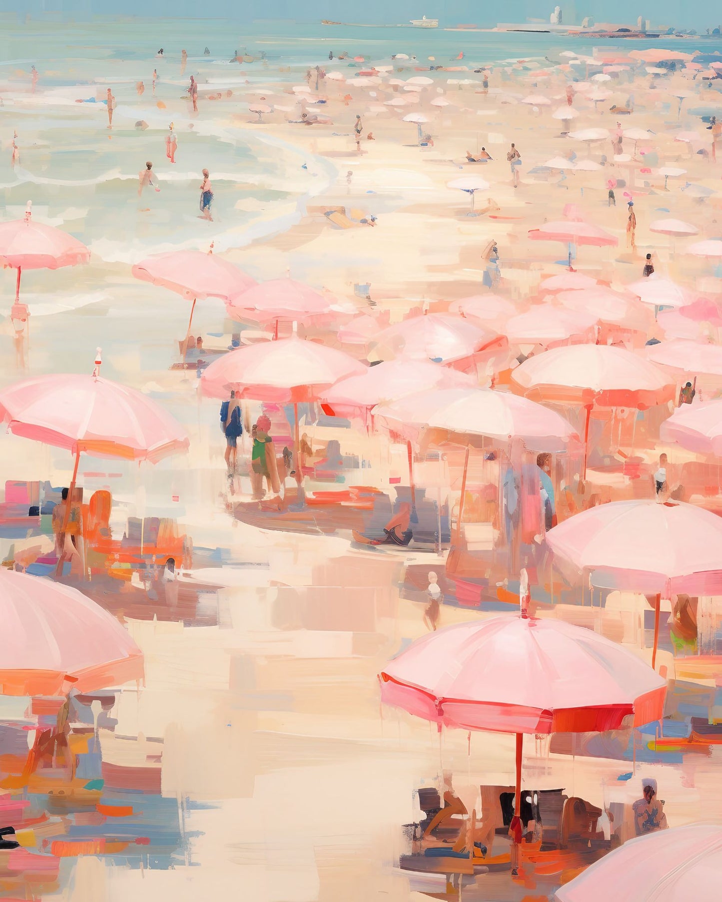 Pastel Umbrella Art Print