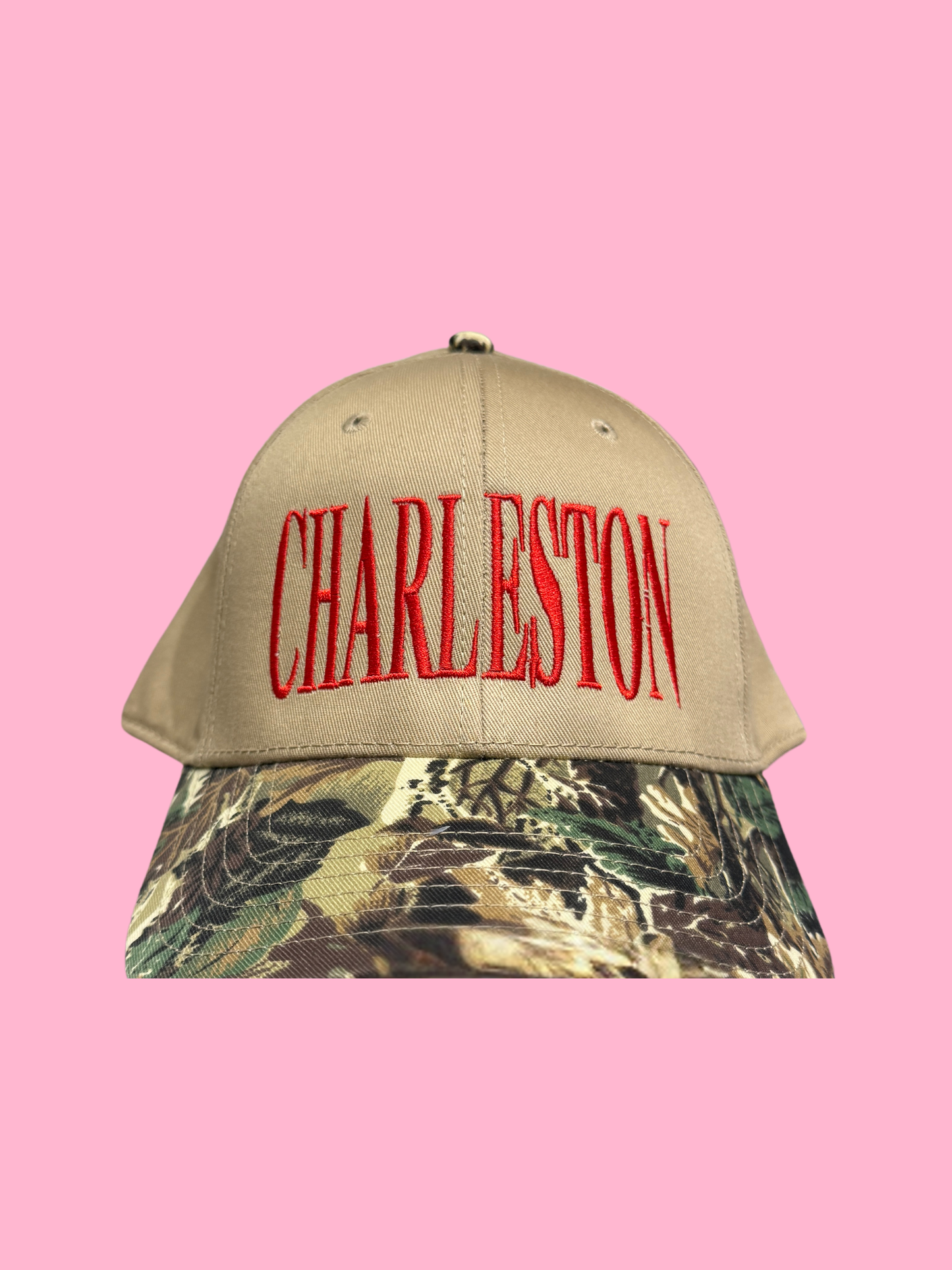 Charleston Camo Khaki Embroidered Hat