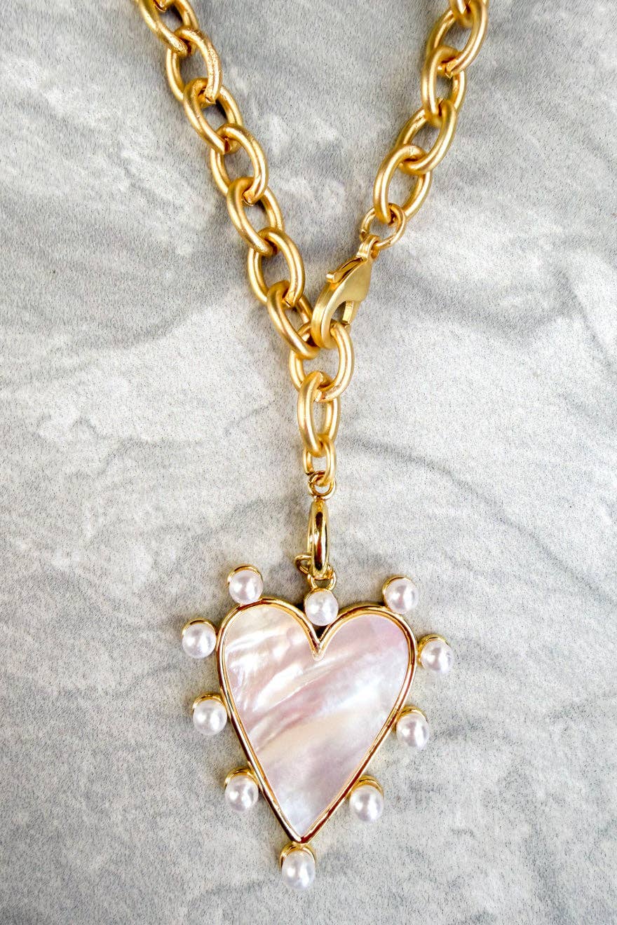 Spotted Heart Long Necklace