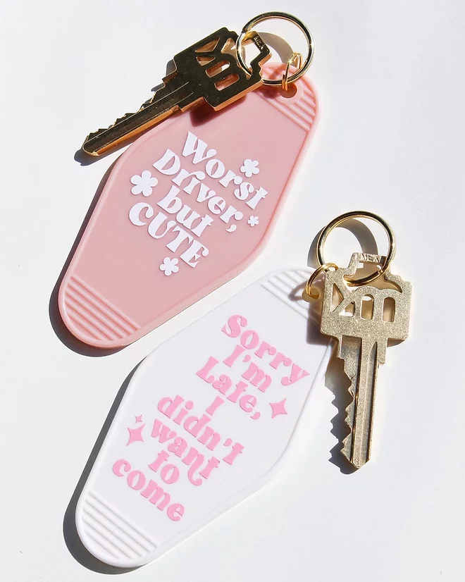 Worst Driver, but Cute Motel Keychain