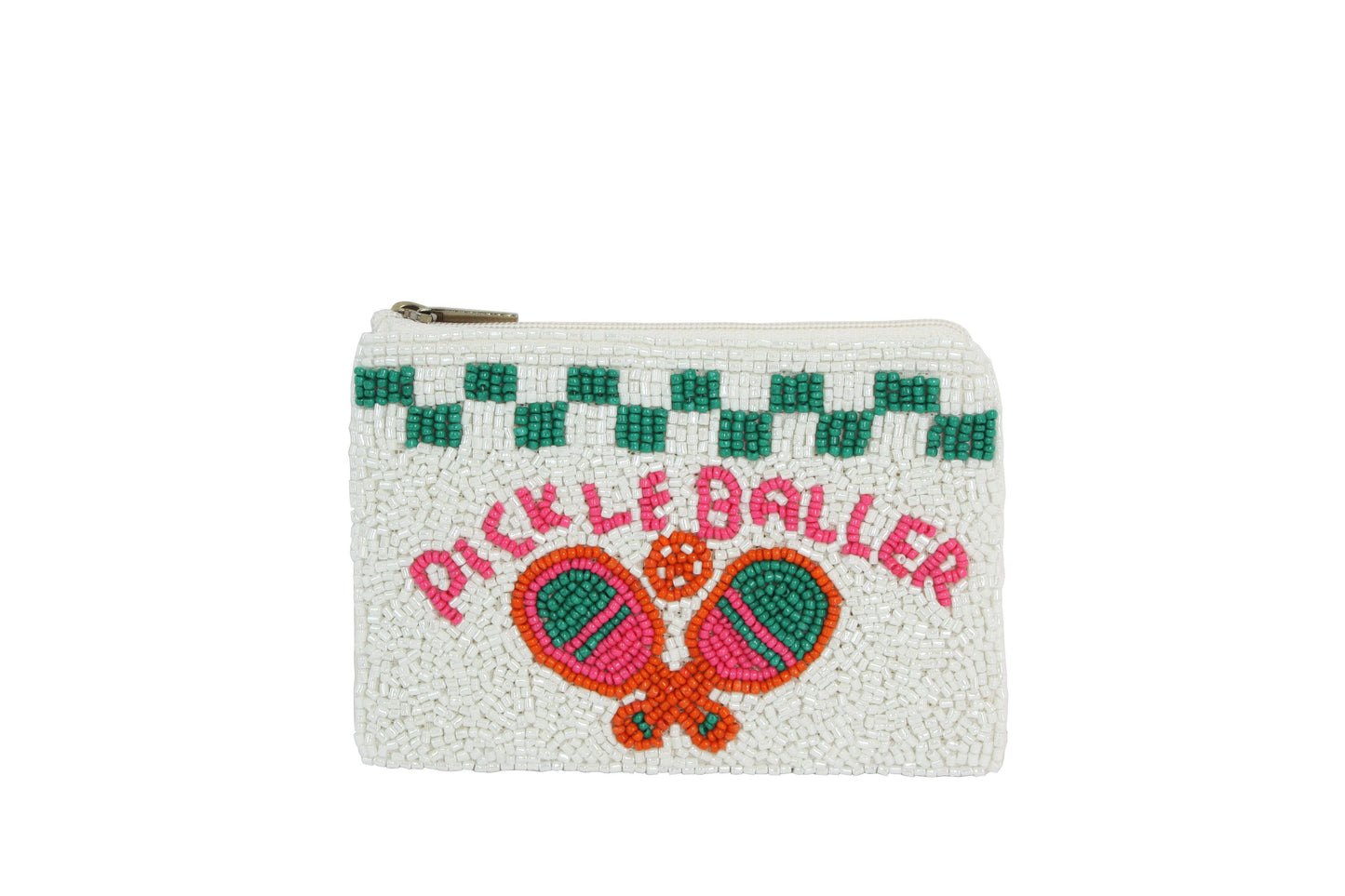 Ladies Fully Beaded PICKLE BALLER Coin Purse