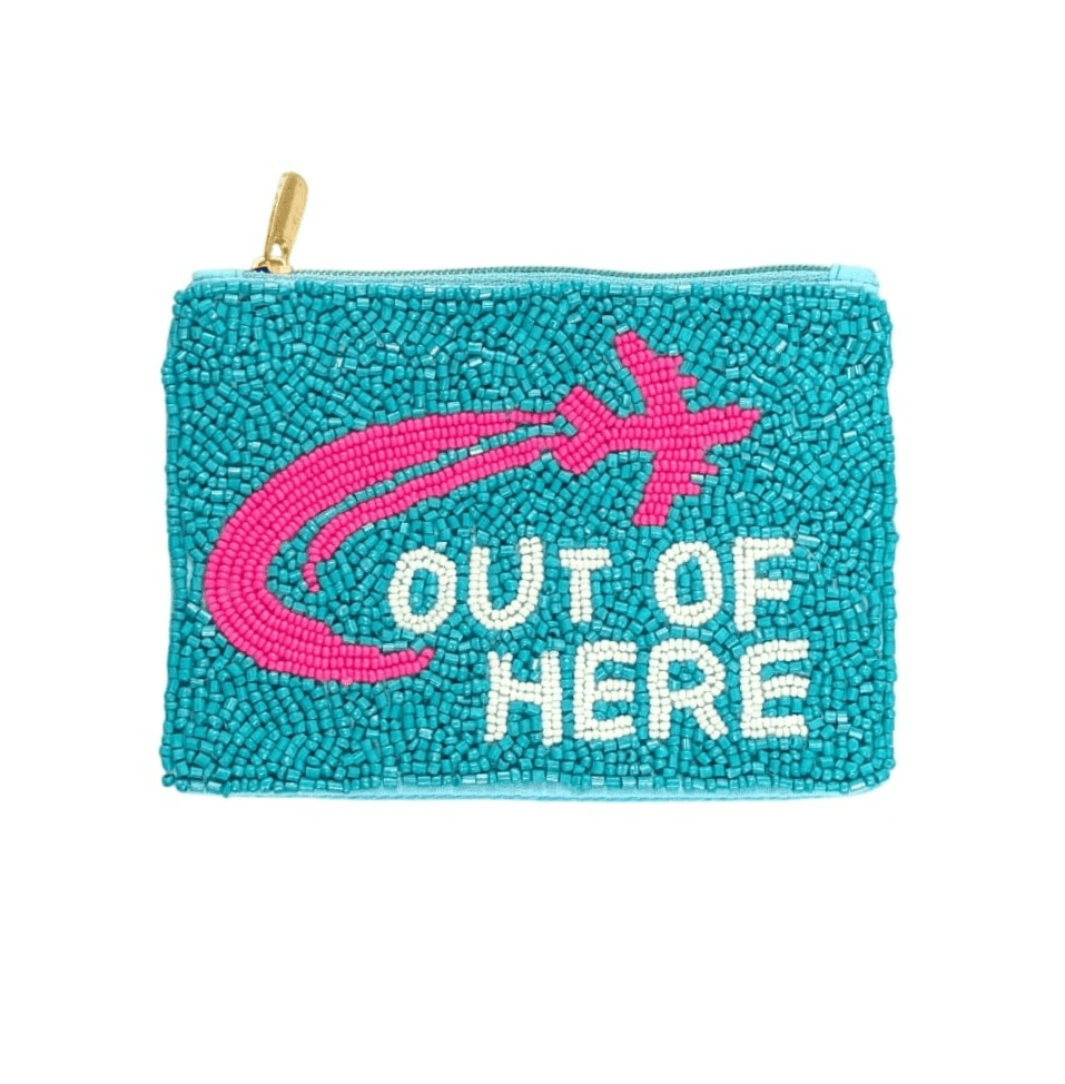 Ladies Out of Here Beaded Coin Purse