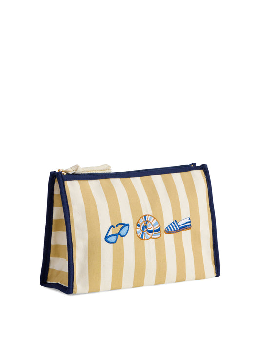 SHELLY ZIP POUCH,NATURAL