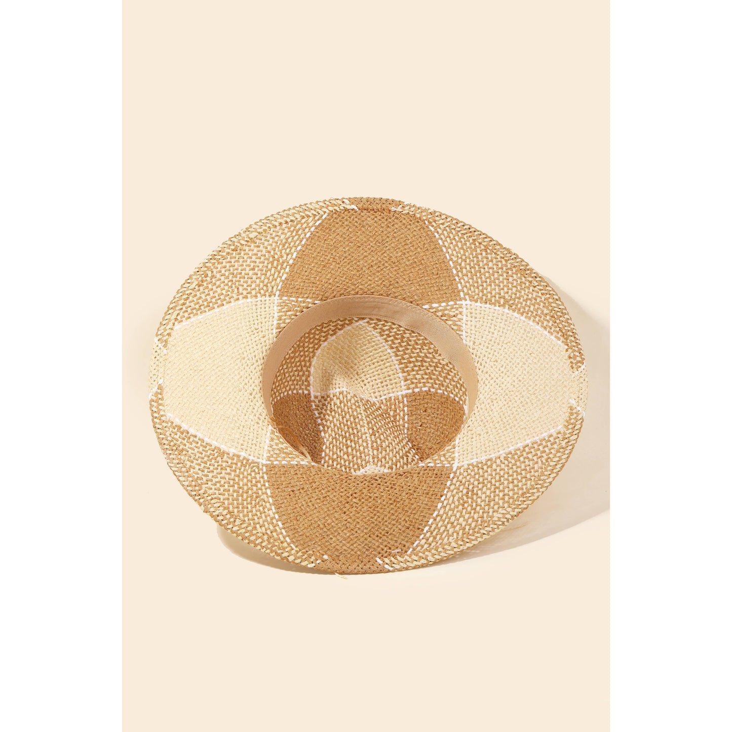 Two Tone Straw Braid Hat