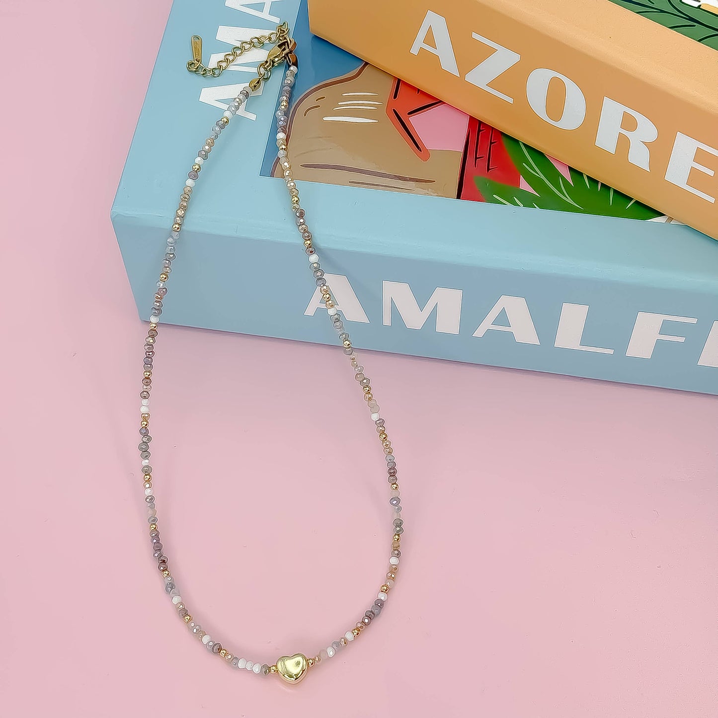 Tiny Gold Heartbeat Necklace