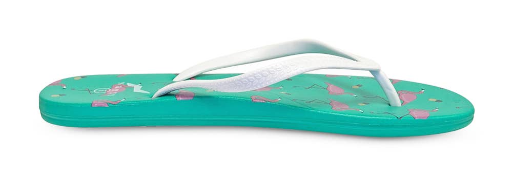 Norty Womens EVA Flip Flop Sandal Flamingos Prepack 22017B