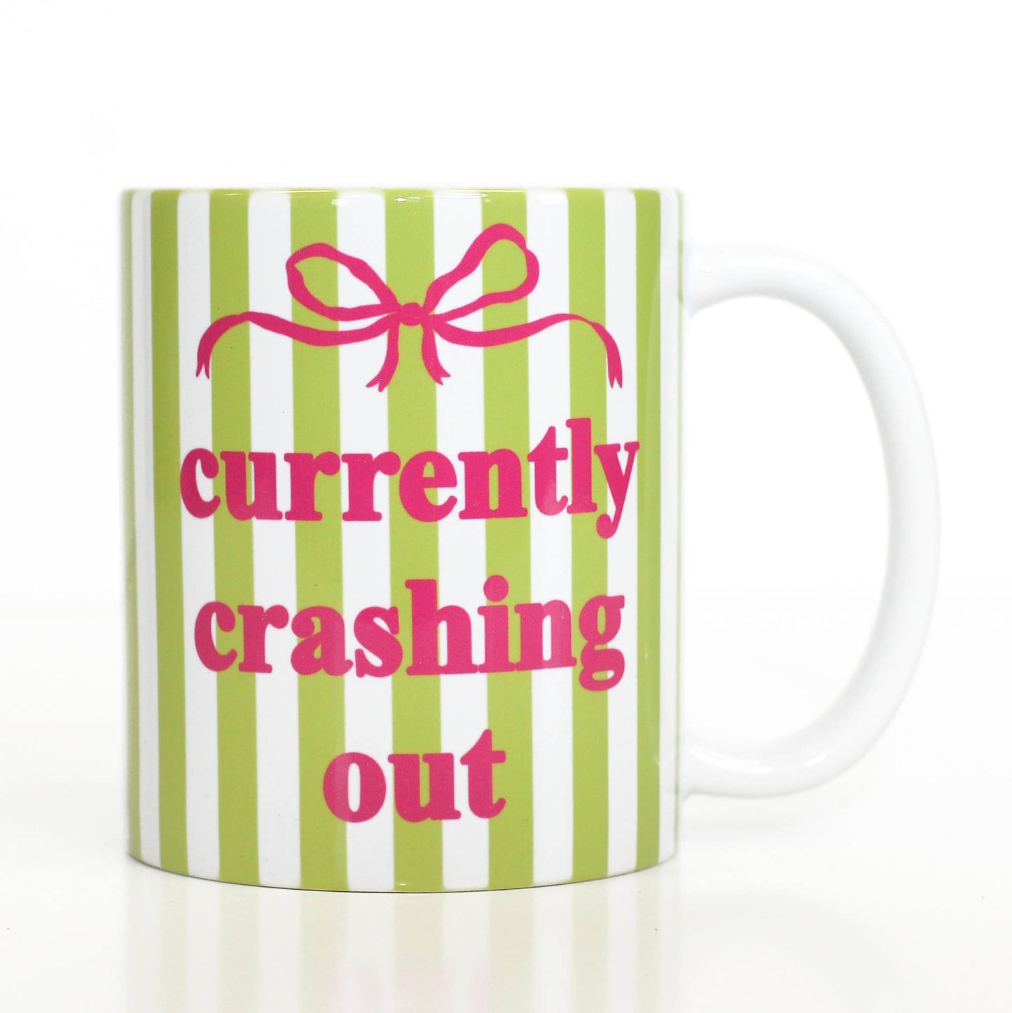 Currently Crashing Out Funny Mug, Crashing Out Coffee Mug