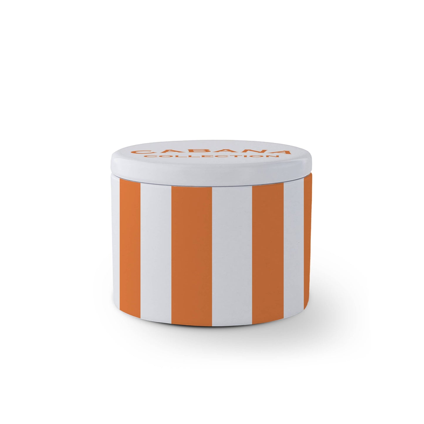 Travel Candle - Cabana Orange & White Stripe