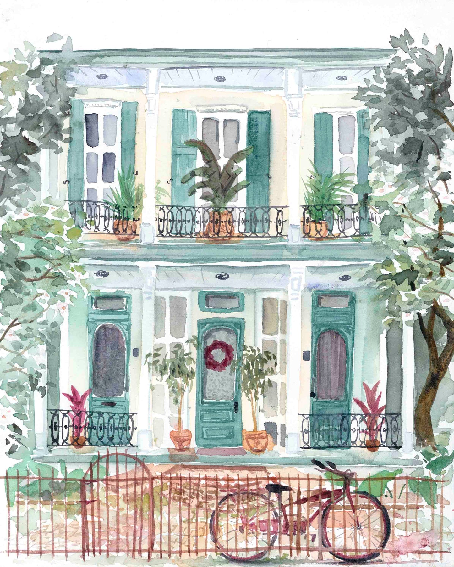 "Teal Tropics" Watercolor Fine Art Print