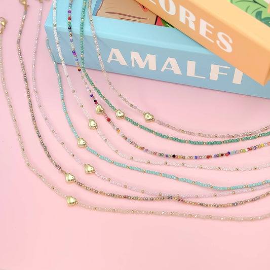 Tiny Gold Heartbeat Necklace