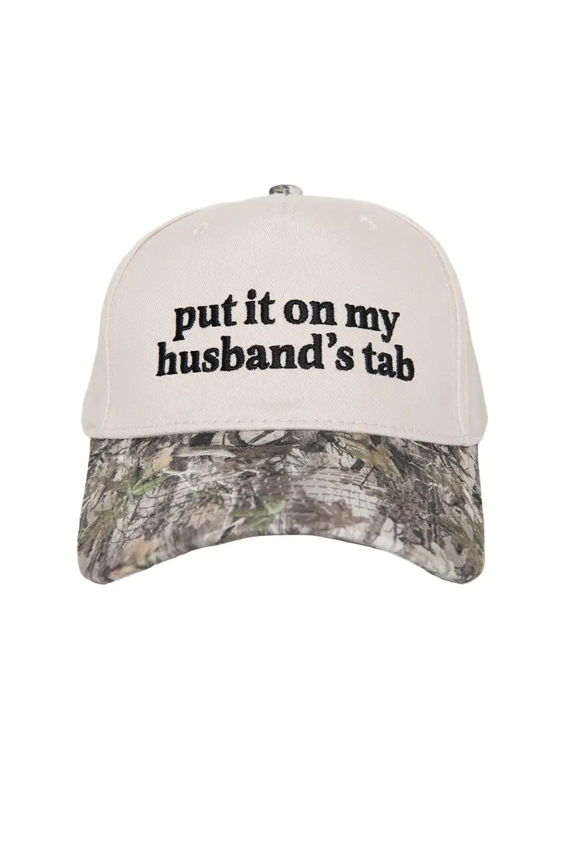 Put It On My Husband's Tab Two-Toned Vintage Hat