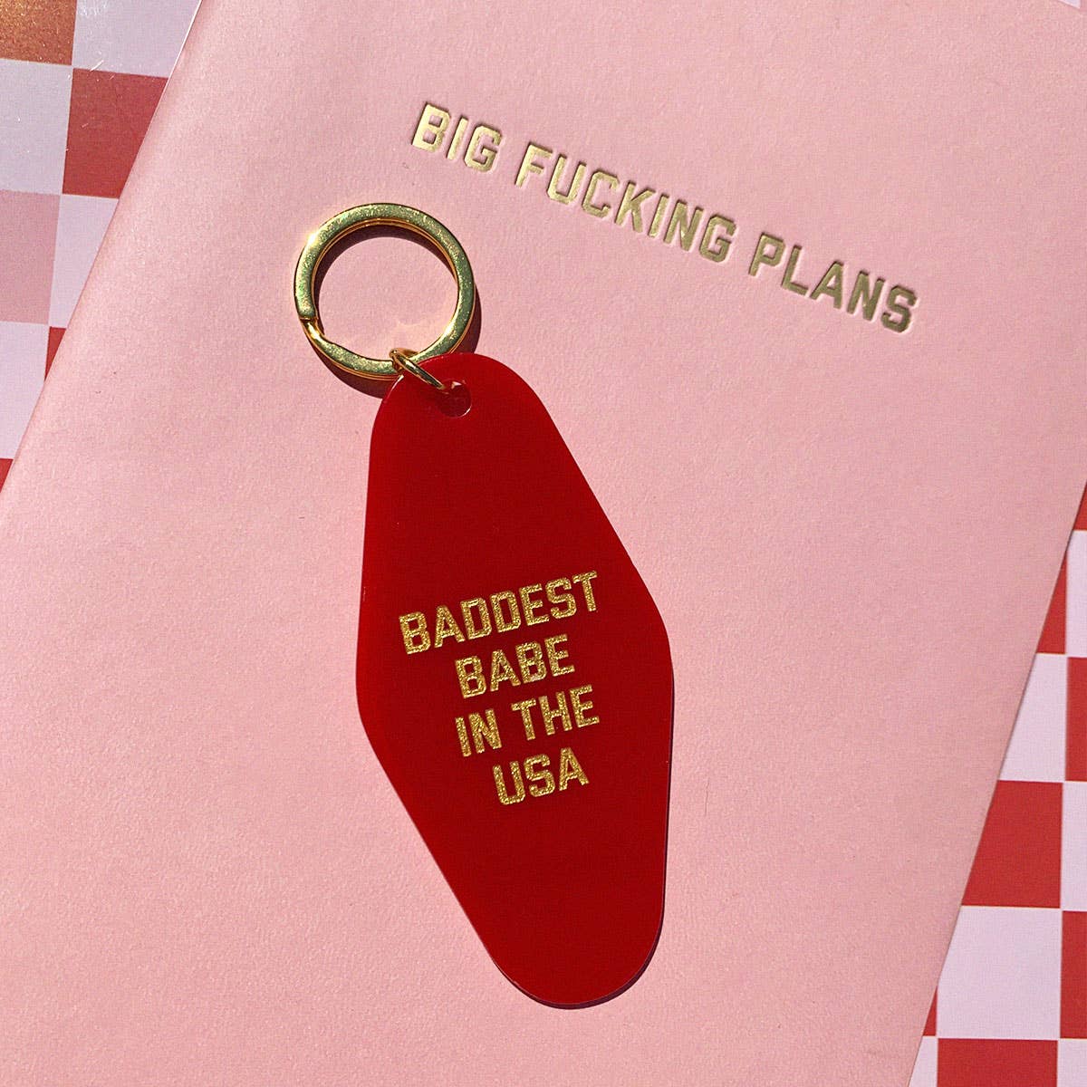 Baddest Babe In The USA Keychain