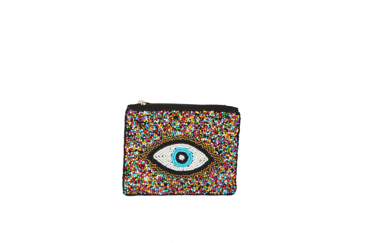 Fully Beaded EYE Theme Ladies Coin Purse