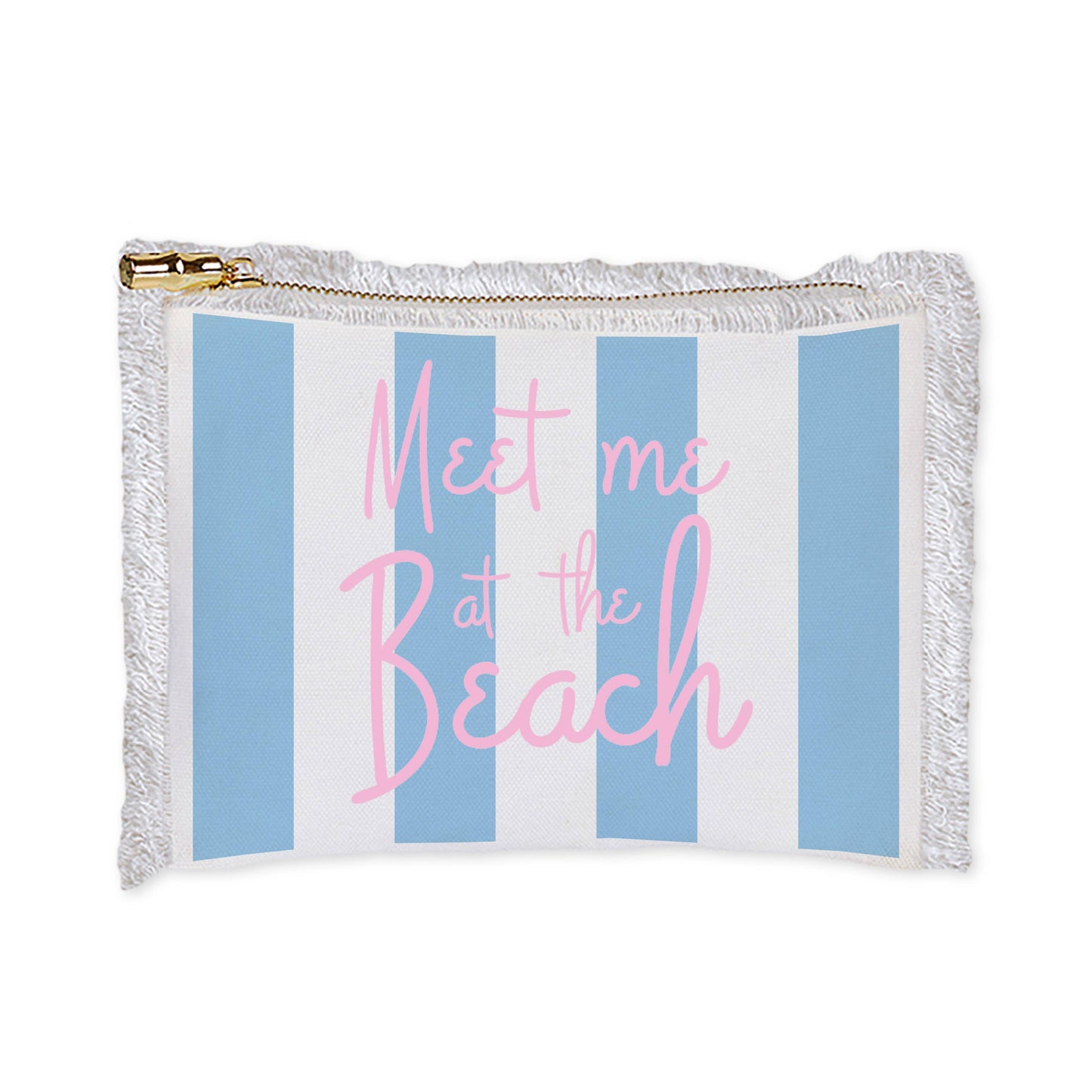 Fringe Flat Zip - Meet Me at the Beach (Blue)
