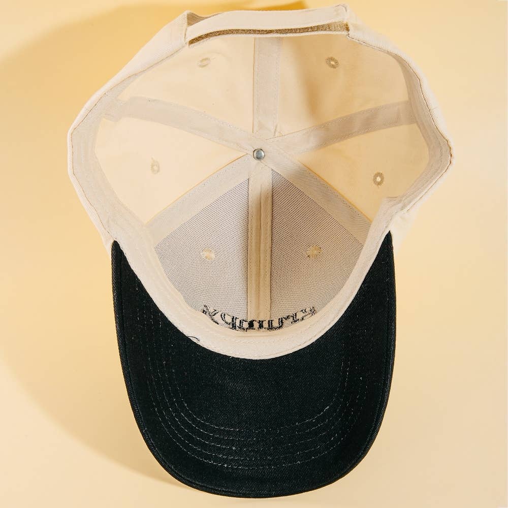 Two Tone Grumpy Embroidered Cap