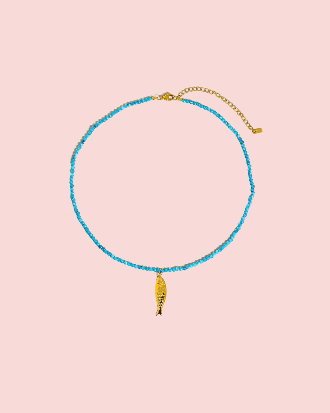 Sasha 18K Gold Non-Tarnish Fish Beaded Necklace