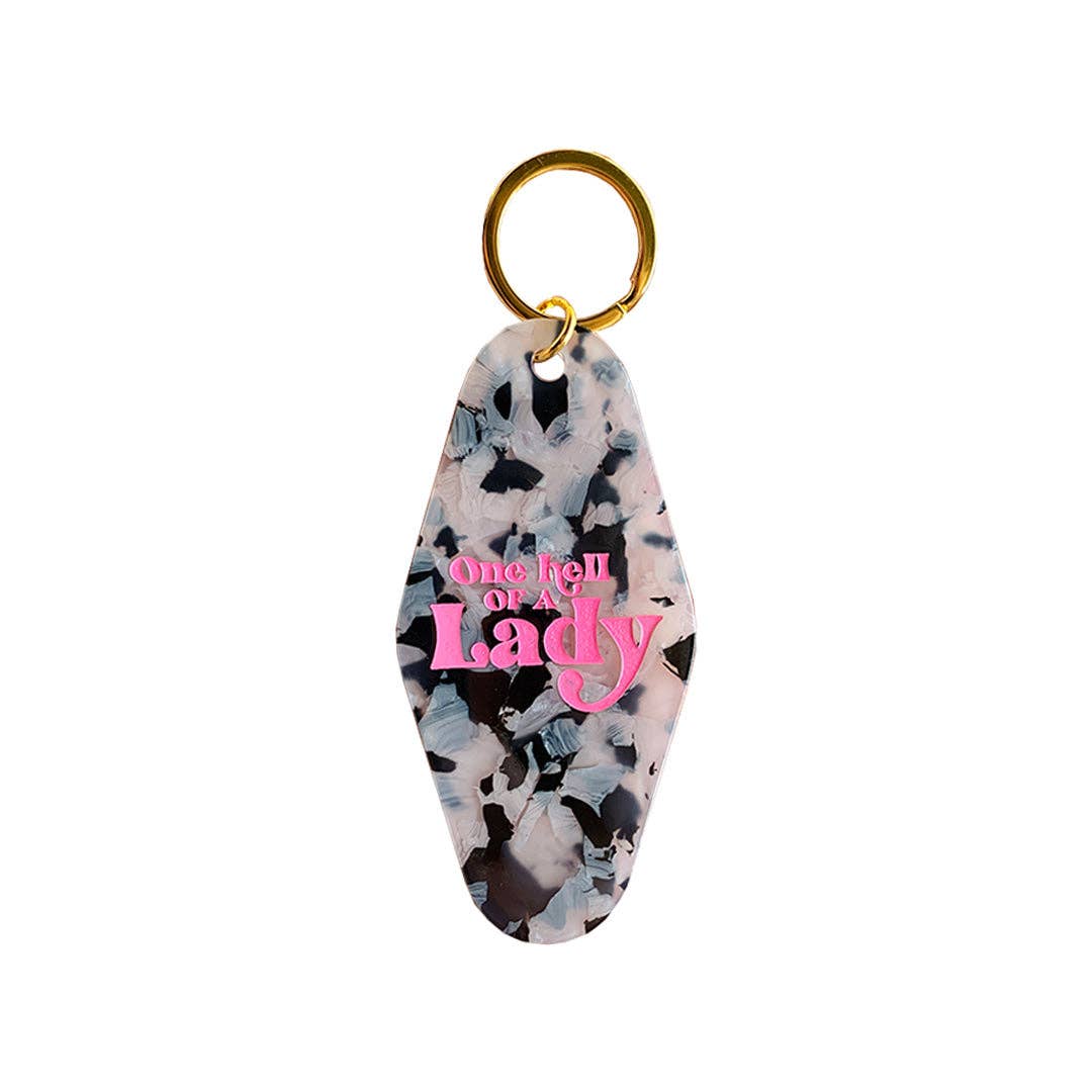 One Hell of A Lady Cloud Motel Keychain