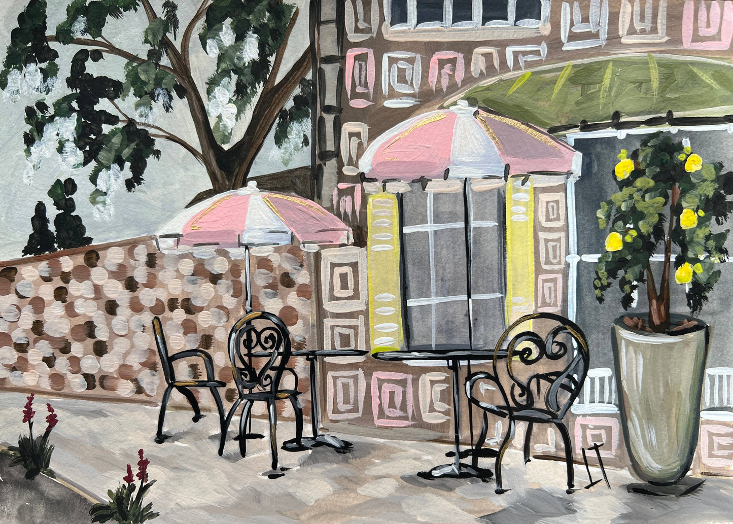 Charleston Inspired Print: Cafe